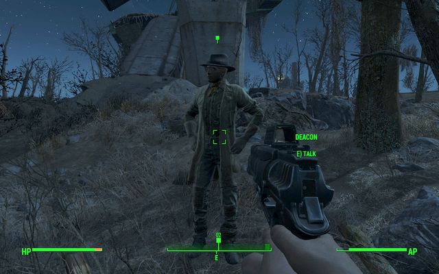 Игровой кадр: место встречи с Дьяконом у Old Highway.
